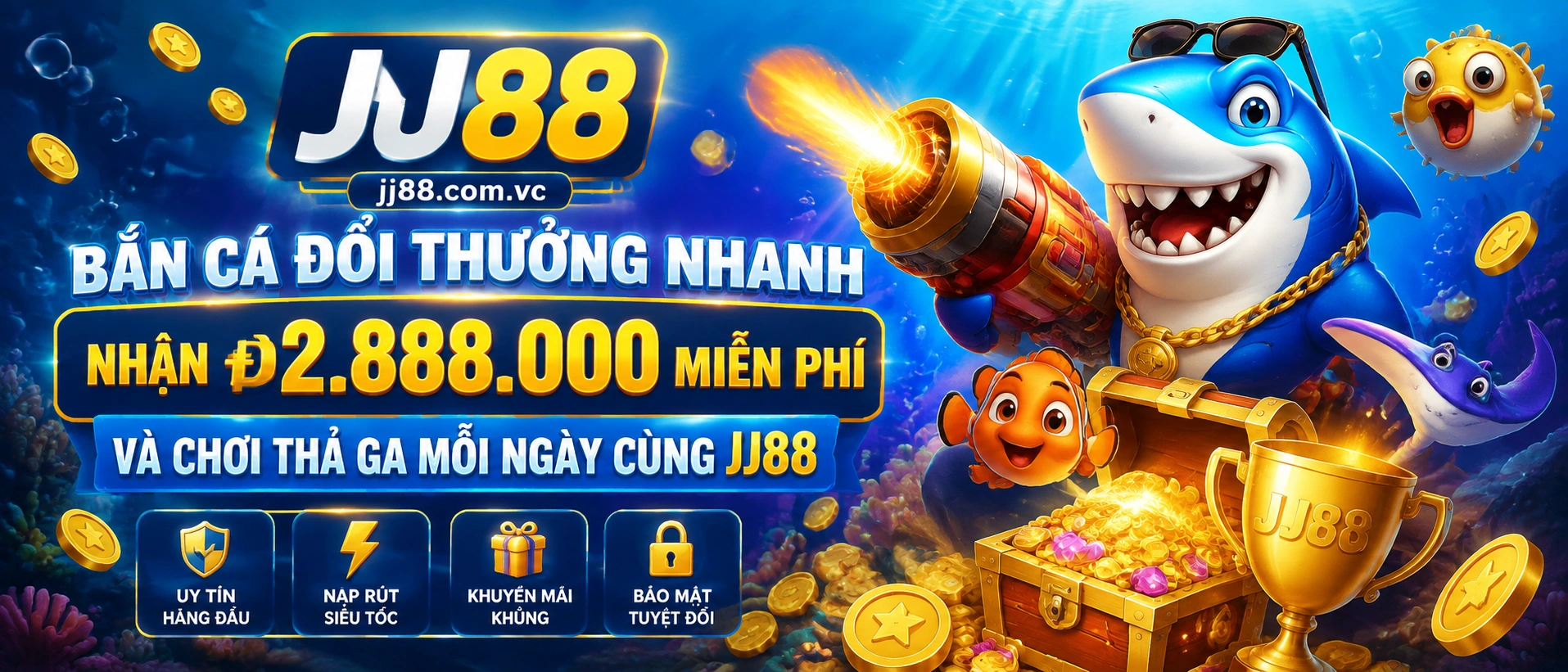 Bắn Cá đại dương với giao diện phòng chơi nổi bật