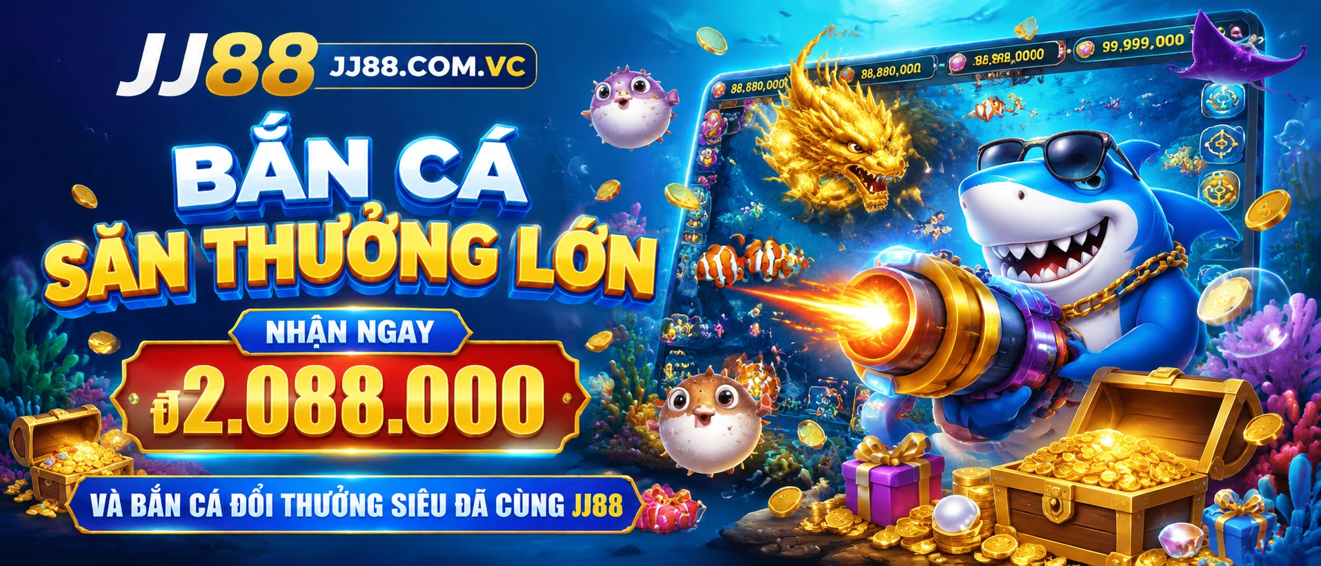 Bắn Cá Đại Dương 3D với boss fish và chủ đề biển sâu